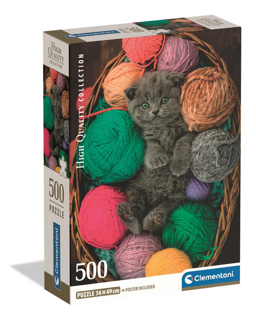 Puzzle 500el 35617 Fluffy Kitten CLEMENTONI 