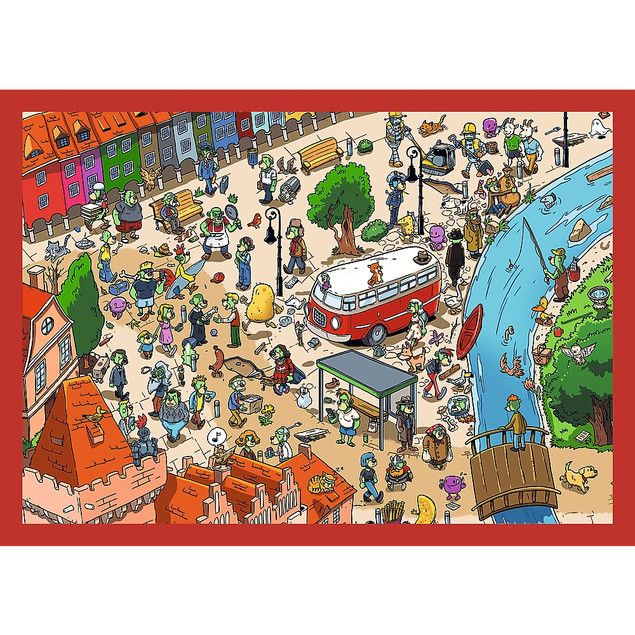 Puzzle 4w1 Podróże Treflików TREFL