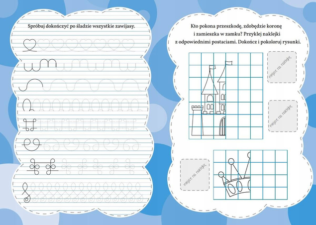 Uczę Się Pisać Szlaczki + NAKLEJKI Skrzat