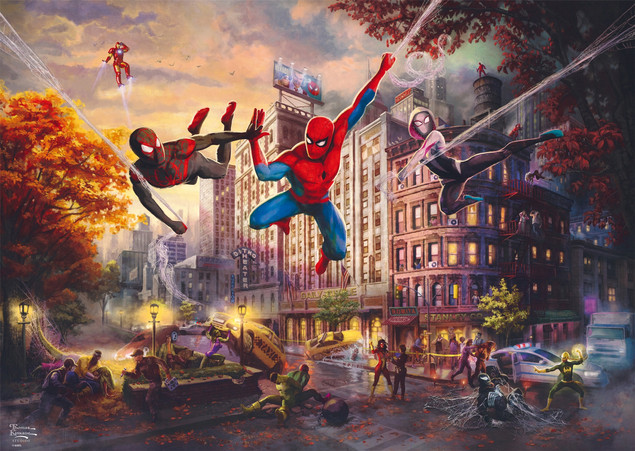 Schmidt PQ Puzzle 1000 el. Thomas Kinkade: Spider-Man i Przyjaciele Marvel
