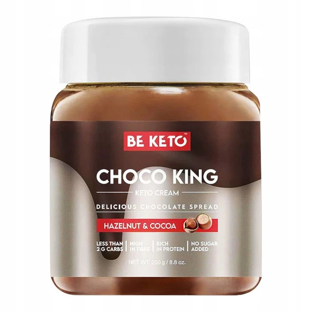 Krem Czekoladowy BeKeto Z Orzechami Laskowymi Dieta Ketogeniczna 250 g