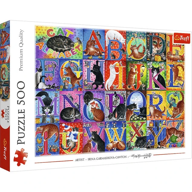 Puzzle 500 Koci Alfabet TREFL