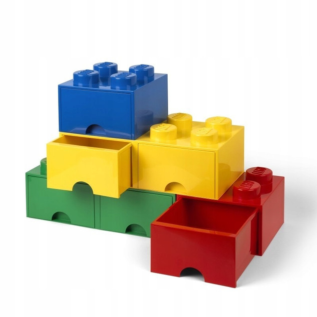 LEGO Pojemnik z Szufladami Klocek 2x4 Niebieski Organizer