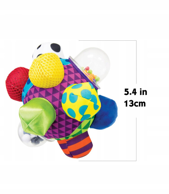 SASSY SENSORYCZNA PIŁKA Z GRZECHOTKĄ Bumpy Ball 6M+
