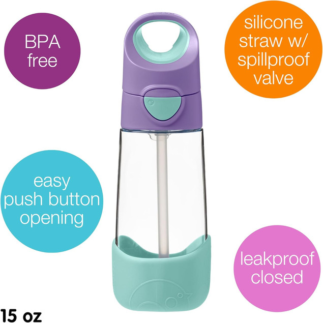 B.BOX Butelka Bidon Tritanowy FIOLETOWO BŁĘKITNA Lilac Pop 450 ml