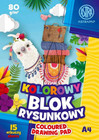 Blok rysunkowy barwiony w masie A4 80g 15k wielokolorowy Astra