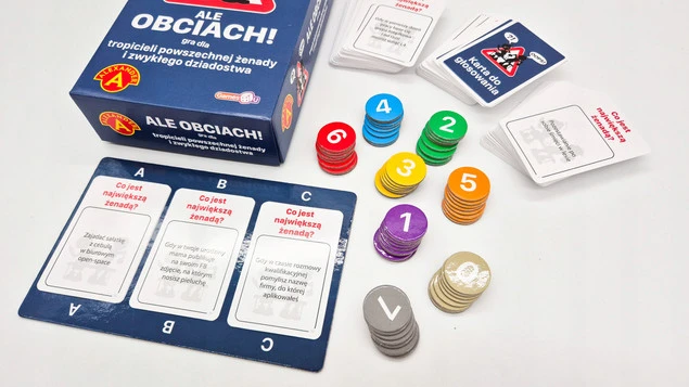 Karty z żenującymi sytuacjami w grze Ale Obciach!