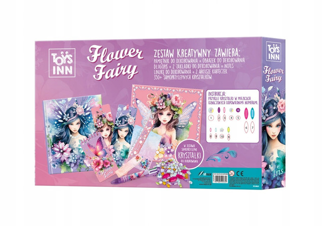 STnux Flower Fairy: Zestaw Kreatywny Pamiętnik z Kryształkami 10 el.