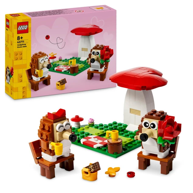 Zestaw LEGO 40711 Jeżowy Piknik - detale klocków i akcesoriów