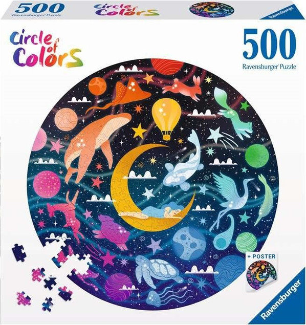 Okrągłe puzzle Krąg kolorów: Marzenia 500 elementów