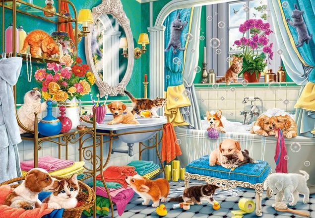 PUZZLE 1500 KOTY KOTKI PSY ZWIERZĘTA CASTORLAND