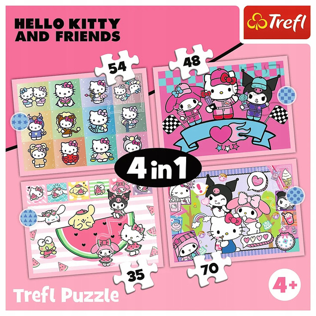 Puzzle Trefl 4w1 Hello Kitty Słodkie przygody - 207 elementów