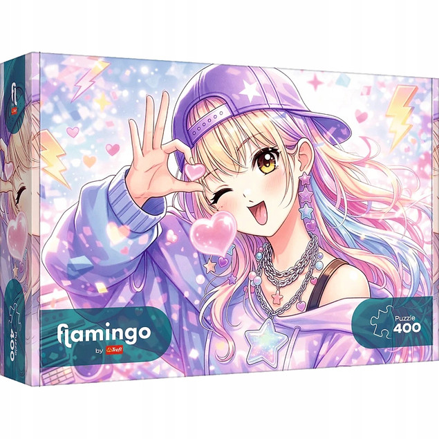 Puzzle Trefl 400 elementów Puzzle 400 el. Flamingo by Trefl, Pastelowy urok