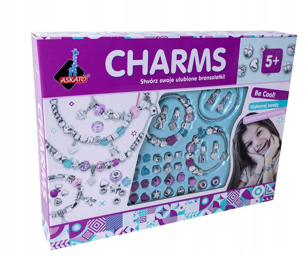 Askato Charms Zestaw Kreatywny do Robienia Bransoletek i Naszyjników DIY