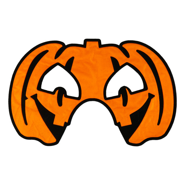 Maska na Halloween (flokowana) - Dynia