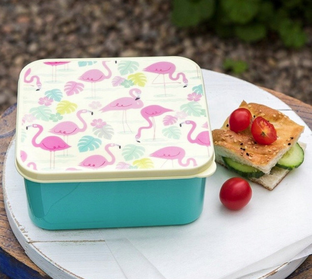 Śniadaniówka dla dzieci Lunchbox Pojemnik Flamingi Rex London
