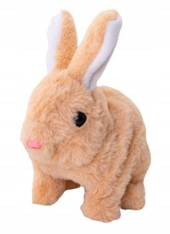 Askato Maskotka Interaktywna Króliczek Pluszowy Ruchomy Brązowy 18 cm