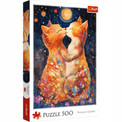 Puzzle TREFL 500 Pocałunek w świetle księżyca Koty 37546