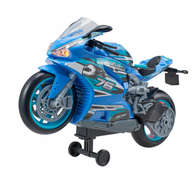 Motocykl Dumel Niebieski z dźwiękiem i światłem 3+