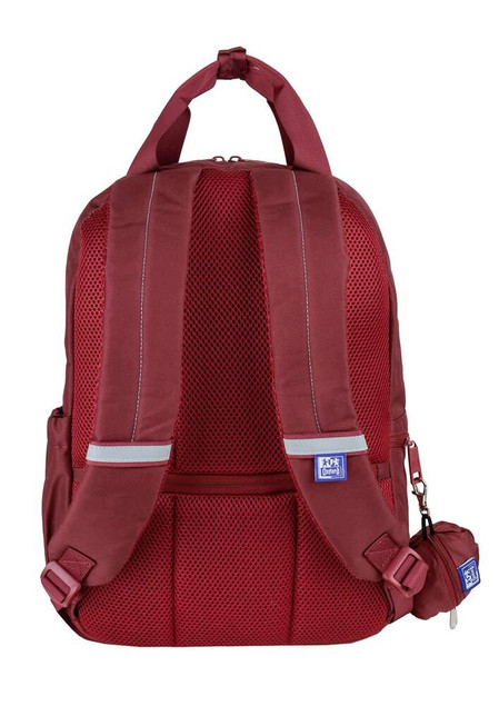 Plecak Oxford B-Ready Młodzieżowy 23L Bordowy z Rączką na Laptopa