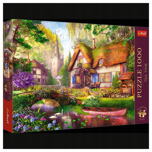 Puzzle 1000 Tea Time Chatka w lesie - Trefl