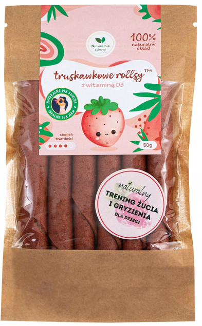 Witaminowe rollsy truskawkowe z D3 – Naturalnie Zdrowi 50g