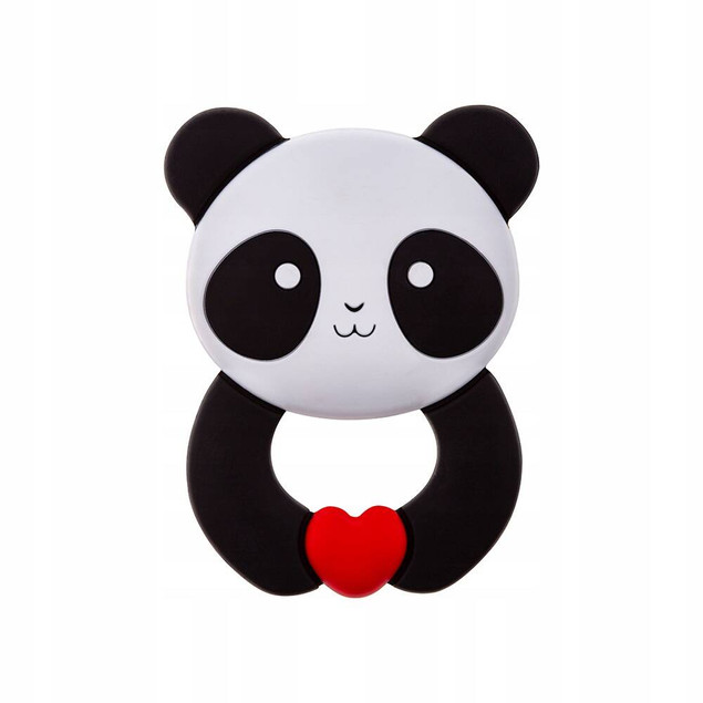 Gryzak Silikonowy Miś Panda na ząbkowanie 0M+ - Akuku