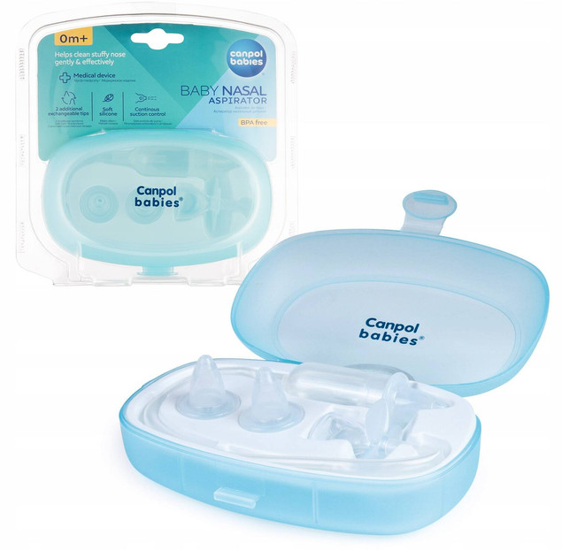 CANPOL Aspirator Do Nosa Noska GRUSZKA Na Katarek Miękka Końcówka 0M+ 5/119med