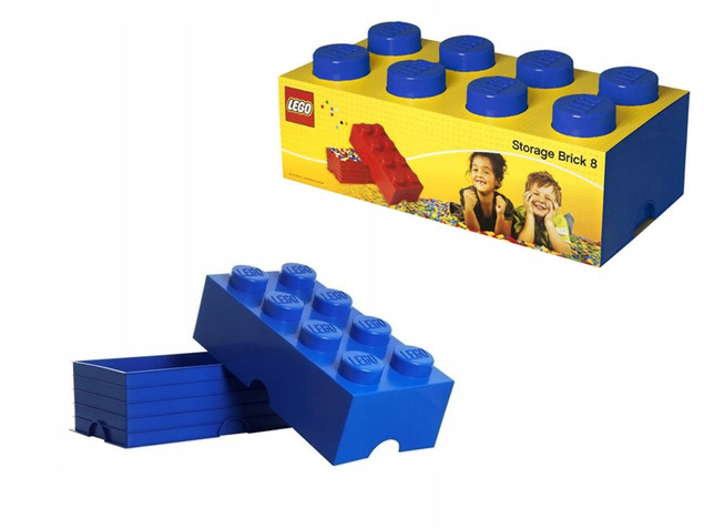 Pojemnik klocek LEGO Brick 8 Biały