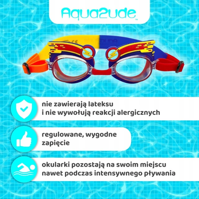 Okulary do pływania dla dzieci Błyskawica 3+, Aqua2ude