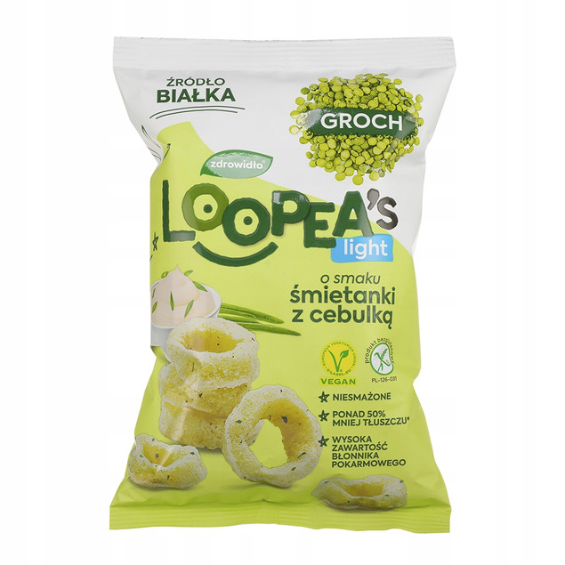 Chrupki z grochu śmietanowo-cebulowe Loopea's 50g