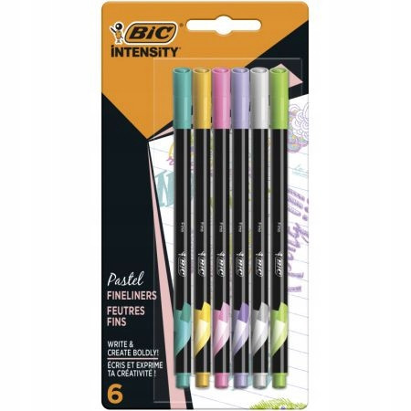 Cienkopisy BIC Intensity Fine Pastel 6 Kolorów 0,4mm Zestaw