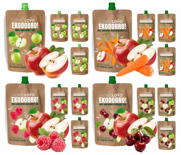 Owolovo Musy EKODOBRO Zestaw MIX Smaków 16x200g