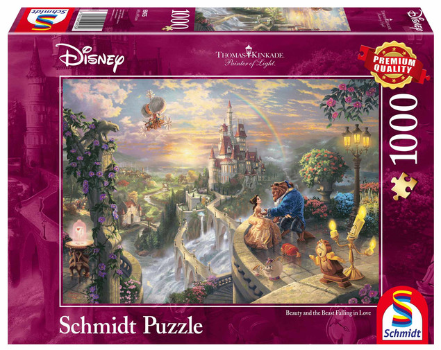 Puzzle 1000 Schmidt Premium Quality Thomas Kinkade Disney: Piękna i Bestia Miłość
