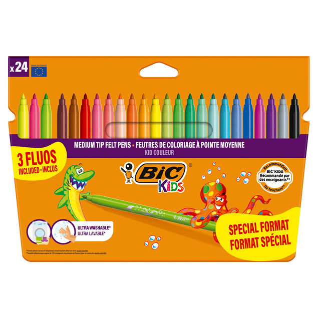 Flamastry Kid Couleur Fluo 20+4 kolory BIC