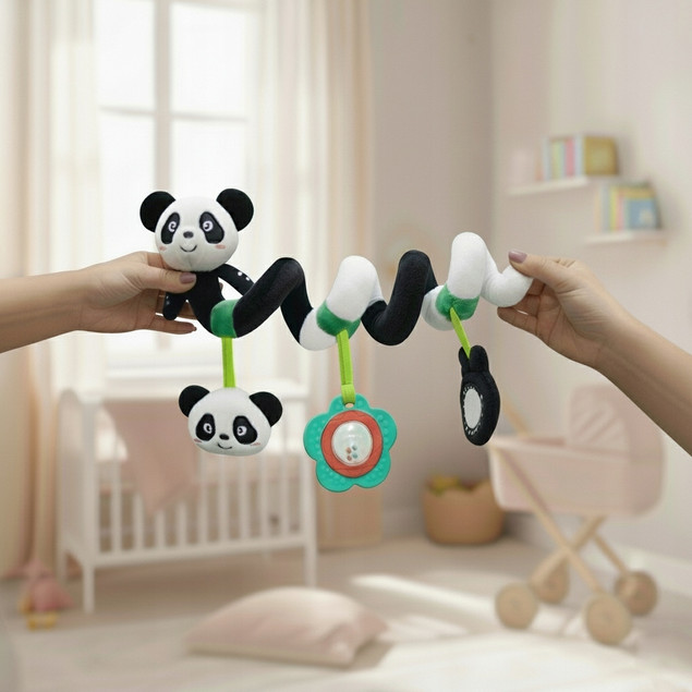 Spiralna zawieszka sensoryczna Miś Panda – Bocioland