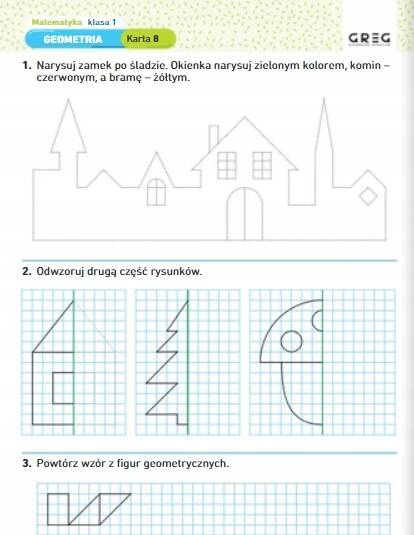 Matematyka Karty Pracy W Szkole I W Domu Klasa 1 SP Greg