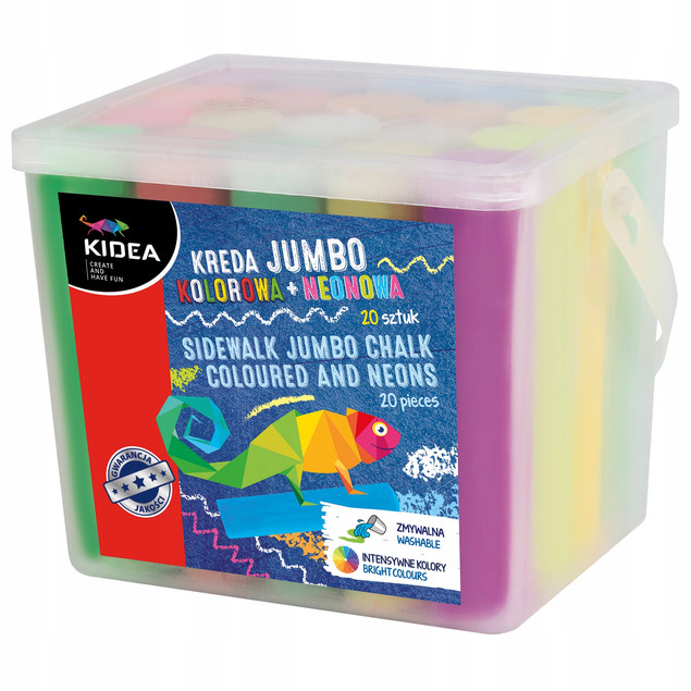 Kreda chodnikowa JUMBO 60 kolorów Kidea