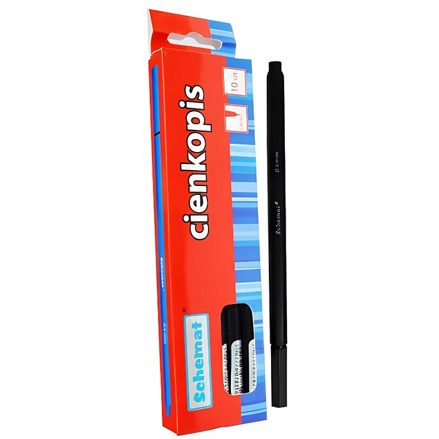 Schemat Cienkopisy Czarny 0.4mm 10 Sztuk