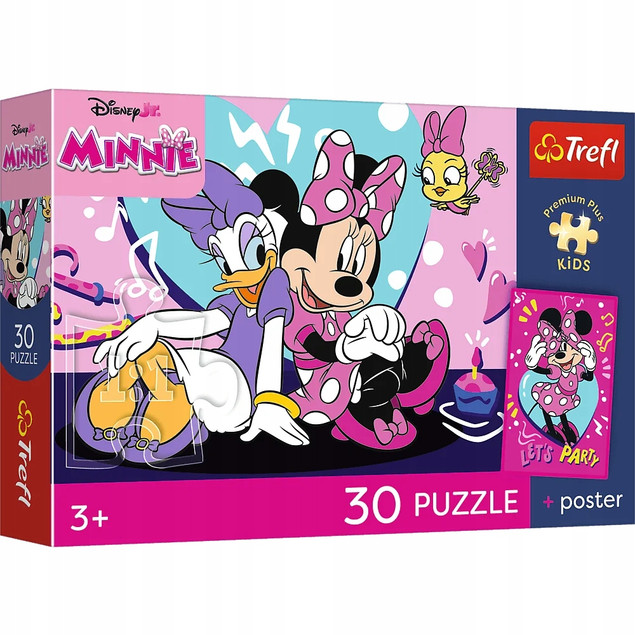 Trefl Puzzle 30 el. Radosna Minnie + Plakat Disney