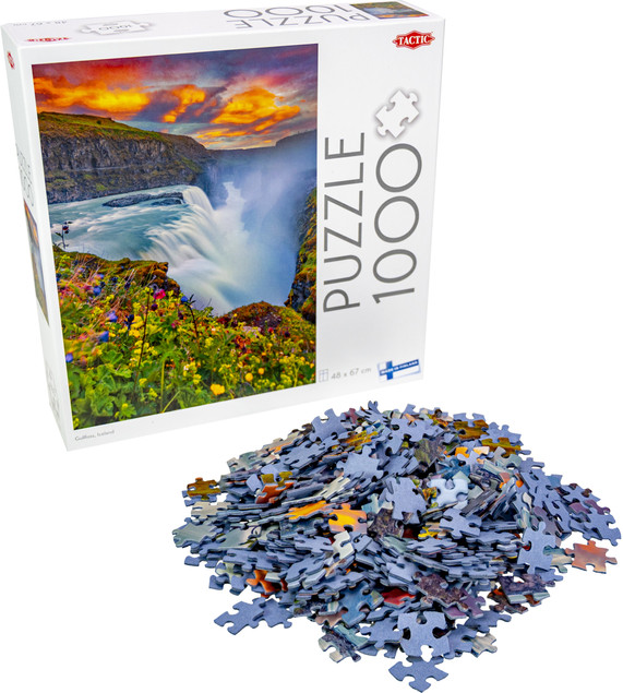 Puzzle 1000 elementów Gullfoss, Islandia – Krajobraz Wodospadu