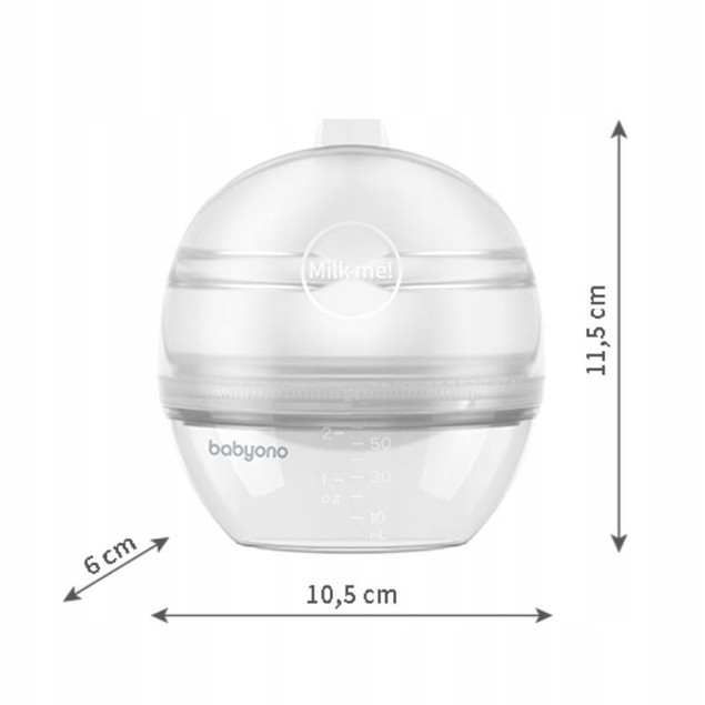 Laktator Babyono Milk Me do stanika muszlowy kolektor bez użycia rąk 60 ml