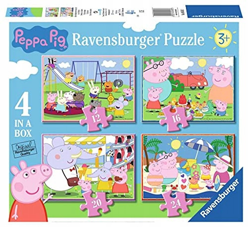 Puzzle Ravensburger 72 elementy Świnka Peppa 4w1