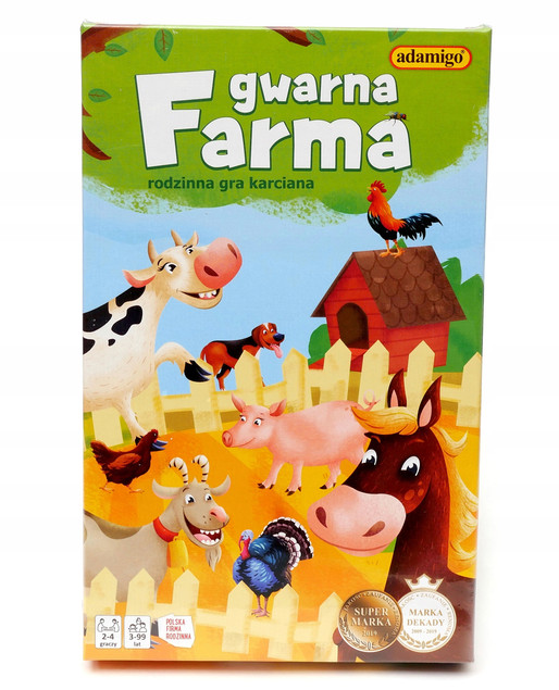 Gwarna Farma Adamigo Gra Karciana Rodzinna dla Dzieci 3+