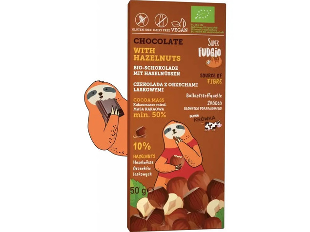 Czekolada z orzechami laskowymi Super Fudgio Bio 50 g