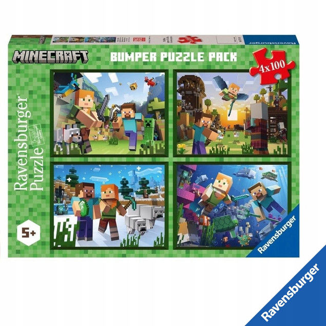 Puzzle 4x100. Minecraft Ravensburger