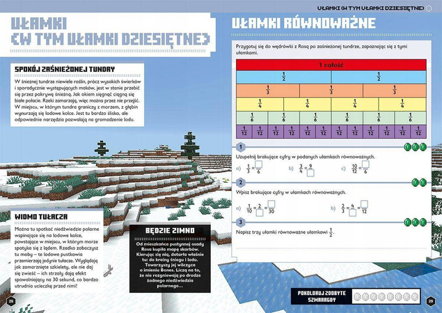 Minecraft Matematyka Megazadania D. Lipscombe K. Pate 11+ HarperKids