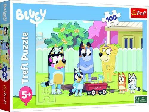 Puzzle 100 Układanka Pieski Psy Wesoły Świat BLUEY Rodzina Blu 5+ Trefl