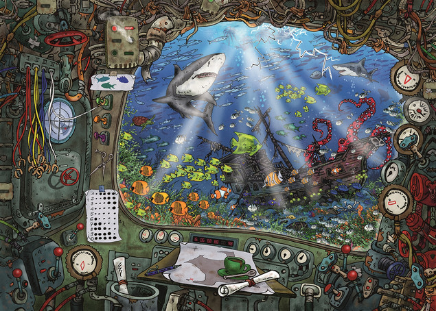Puzzle Ravensburger 759 elementów Sottomarino Exit Puzzle
