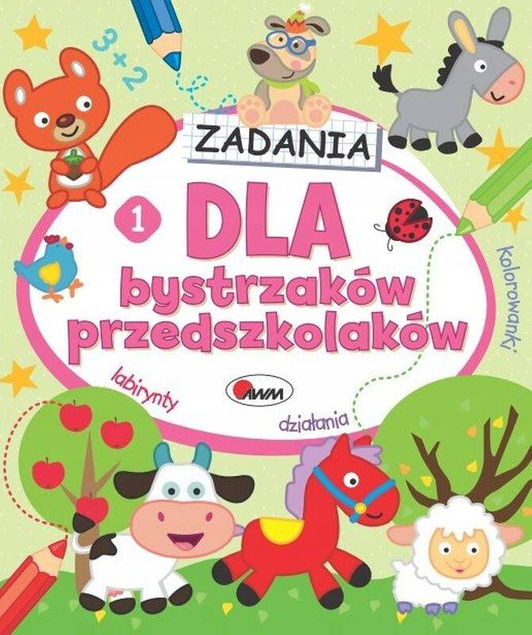 Dla Bystrzaków Przedszkolaków Książeczka Edukacyjna Kreatywność 3+ AWM